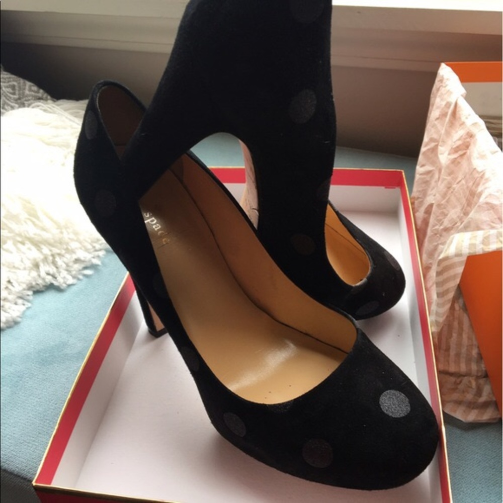 Kate Spade Black Sparkly Heel